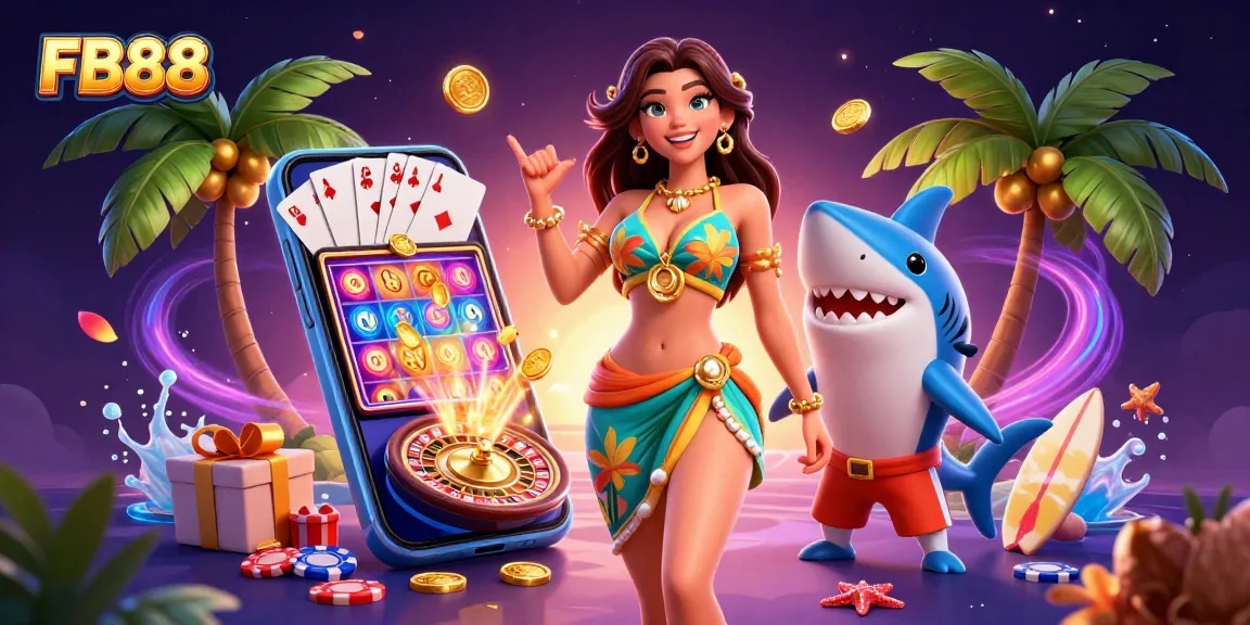 Play thrilling games at FB88 with vibrant slots and dynamic casino elements.