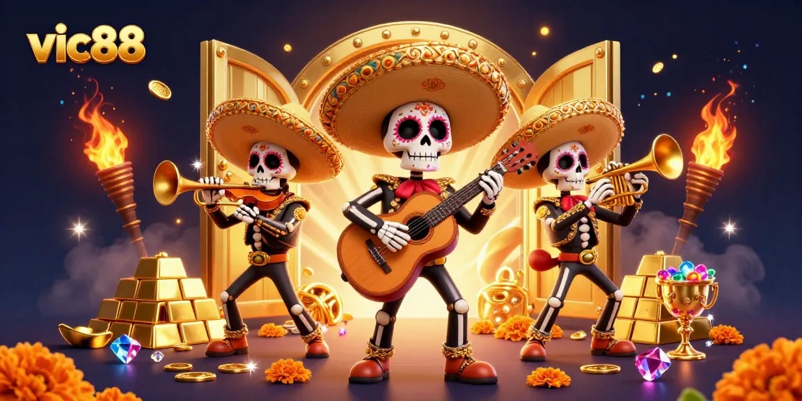 Experience thrilling gameplay with vic88 and a vibrant mariachi band celebrating casino wins.
