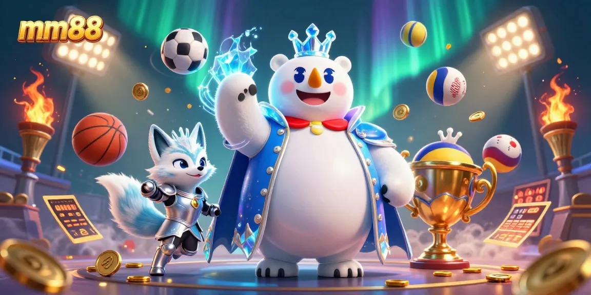 Experience thrilling moments at mm88 with an exciting 3D casino adventure illustration.