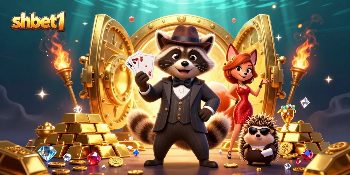 Experience winning thrills at shbet1 with a dynamic casino scene featuring charming characters and rich elements.