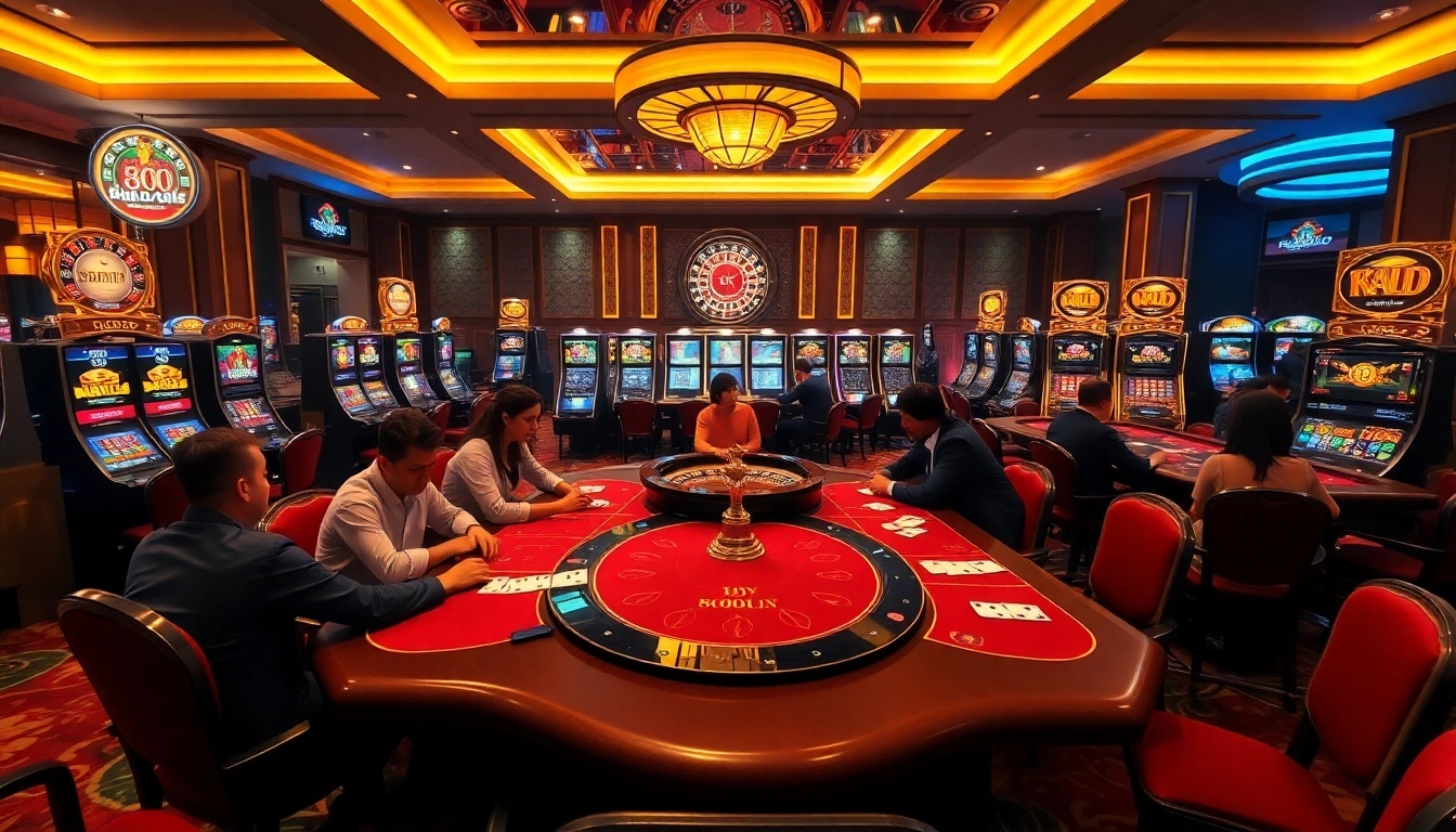 Engaged players at RR88 casino tables, experiencing the thrill of betting.