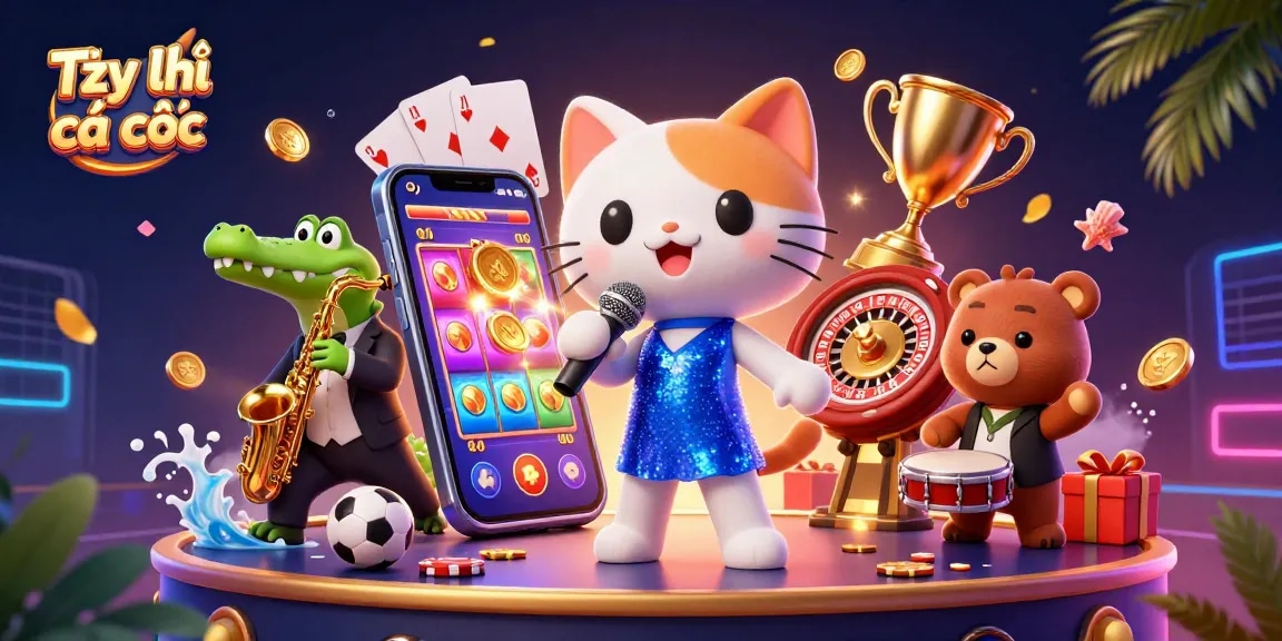 Tỷ lệ cá cược highlighted as characters engage in vibrant sports-themed betting activities.