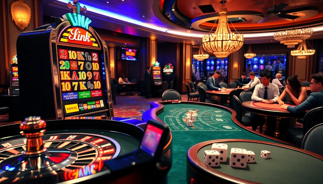 Experience the thrills of gambling with link kim88 at an upscale casino featuring exciting games.