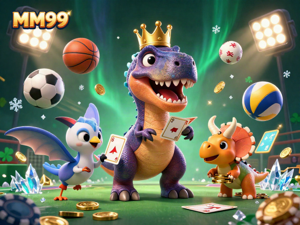 Experience MM99's exciting gaming world with epic casino characters and vibrant elements