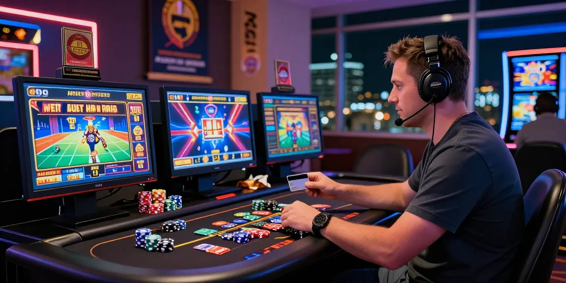 Player enjoying credit card casinos at crownwoods.org.uk with vibrant games and engaging atmosphere.