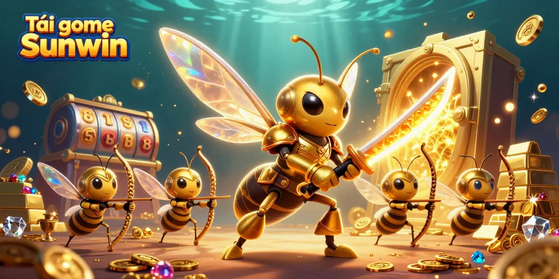 Experience Tải game Sunwin with vibrant casino elements in this dynamic 3D illustration.
