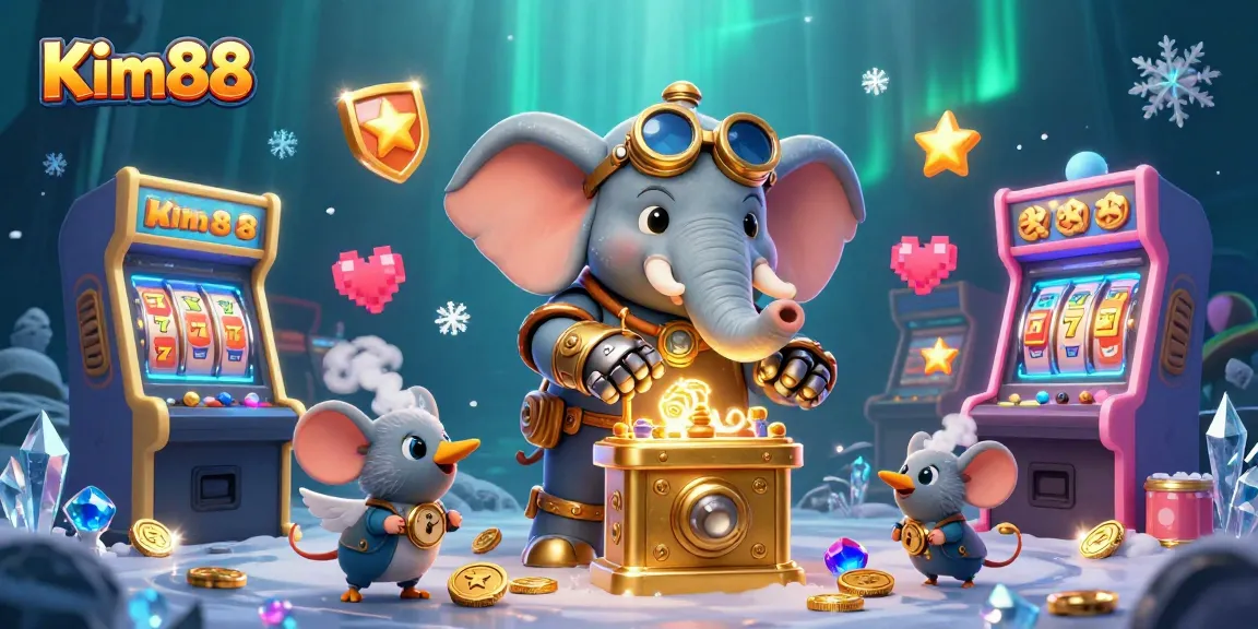 Play exciting slot games at Kim88 with vibrant characters and dynamic casino action.