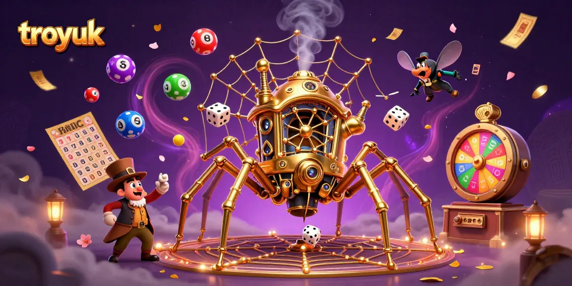 Catch exciting games at troyuk, featuring a whimsical steampunk scene with thrilling casino elements.