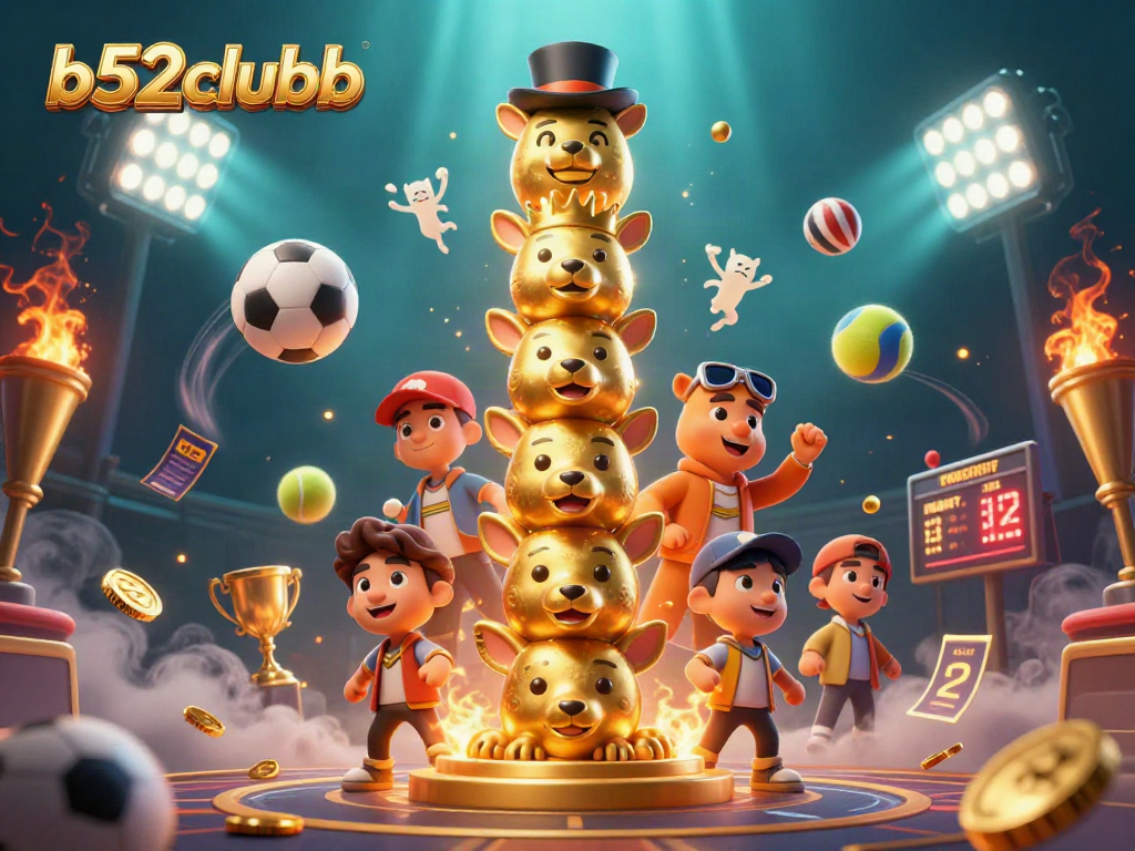 Bets fly with golden totem at b52clubb, showcasing lively sports energy and casino excitement.