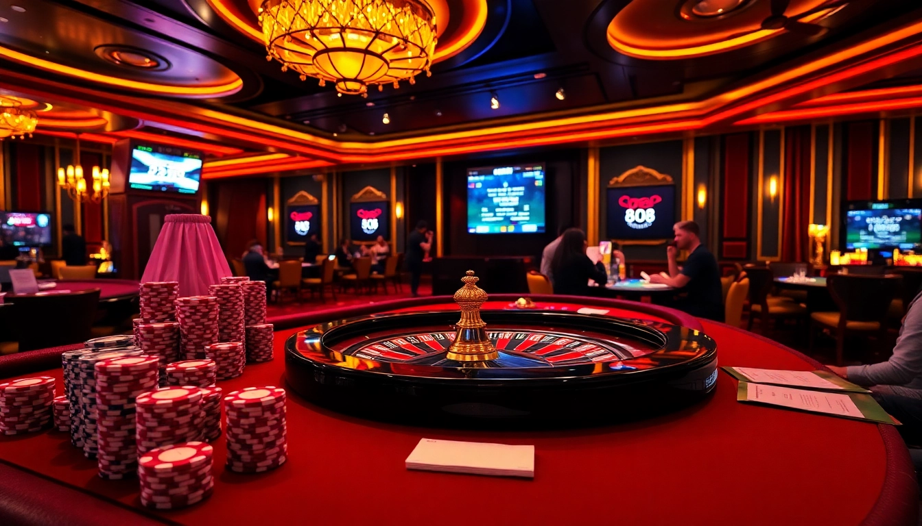 Experience the thrill of betting at open88's luxurious casino gaming table.
