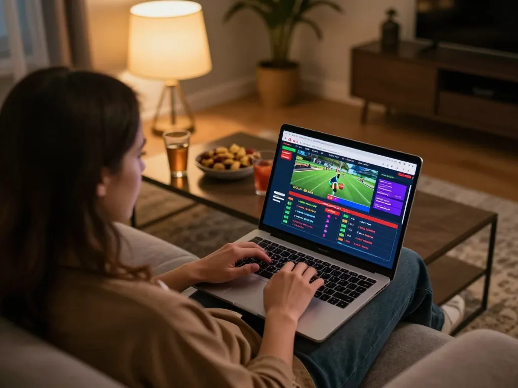 Engaging in online sports betting on 88aa com from the comfort of home with vibrant atmosphere