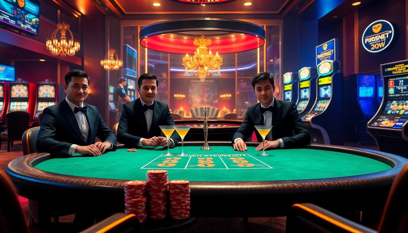 Experience high-stakes excitement at jun 88's luxurious online casino with vibrant gaming tables.