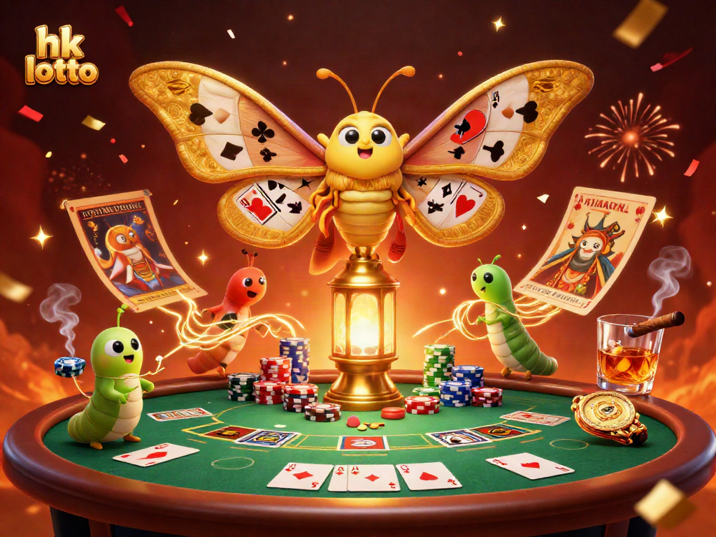 Engage in hk lotto excitement with dynamic 3D illustration of iconic casino elements and vibrant characters.