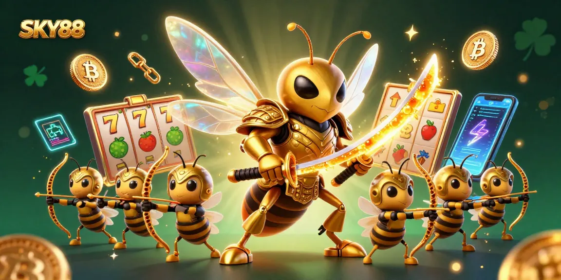 Experience SKY88 with exciting slot games and vivid characters in a dynamic casino atmosphere.