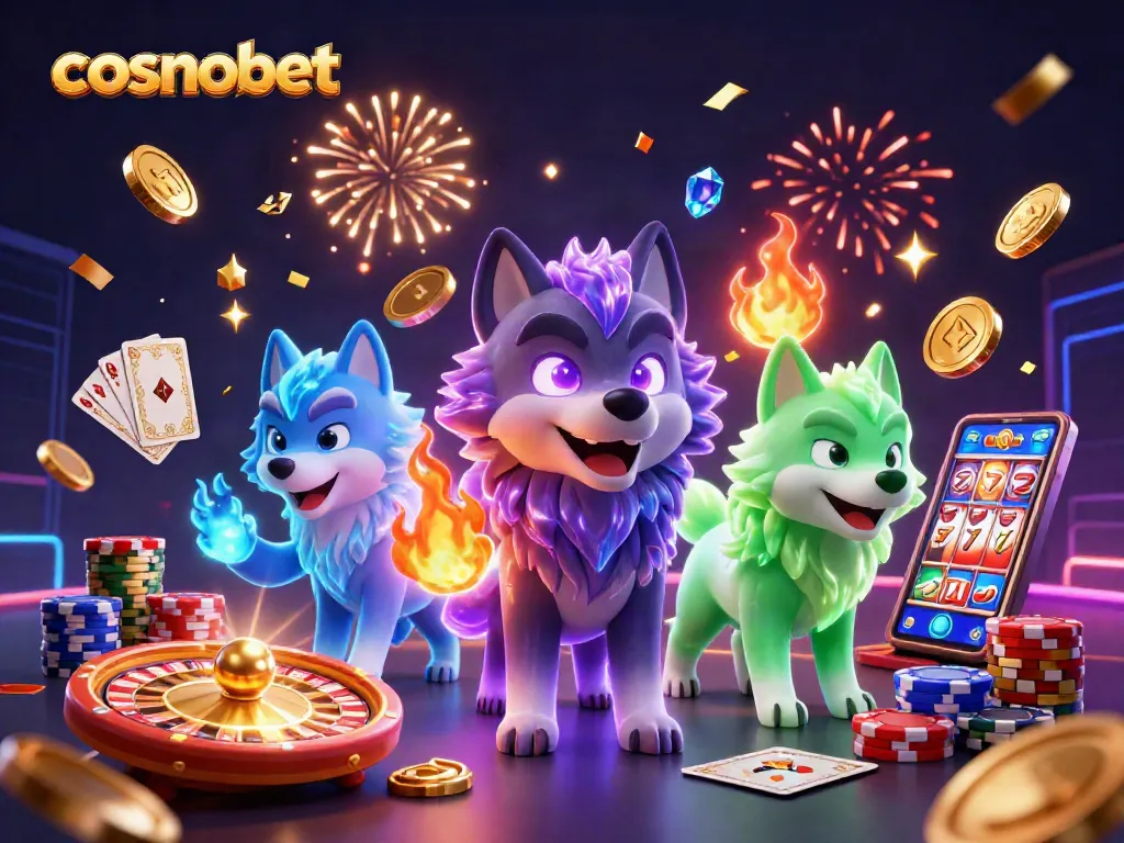Engage with cosmobet's thrilling casino experience featuring vibrant characters and dynamic game elements.