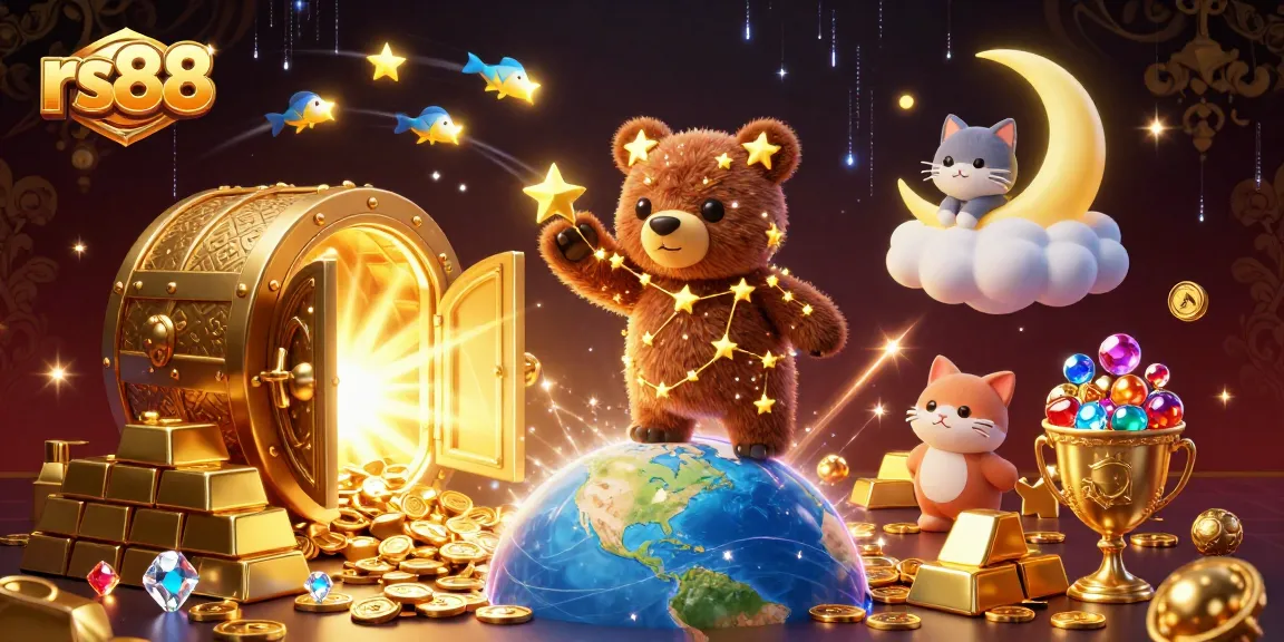 Experience winning thrills with rs88 featuring a constellation bear, jewels, and treasure.