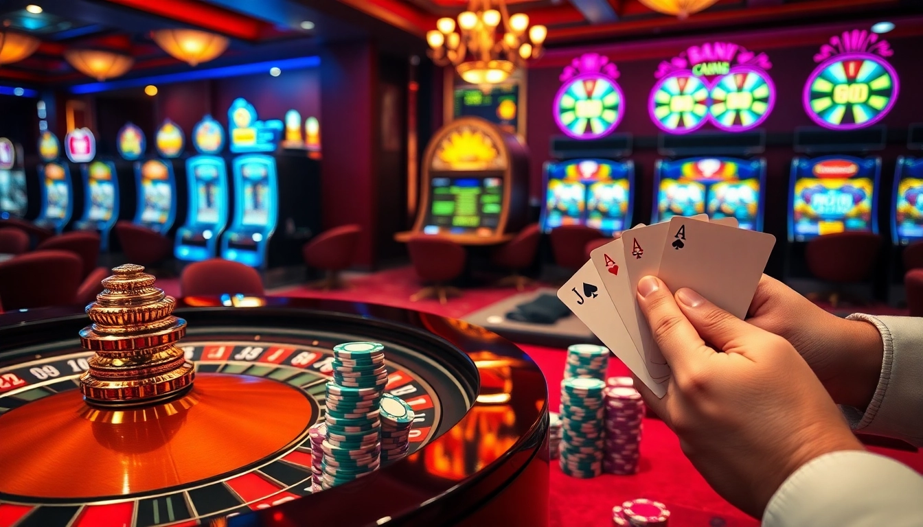 Experience newphim with thrilling casino action at an elegant roulette table with poker chips.