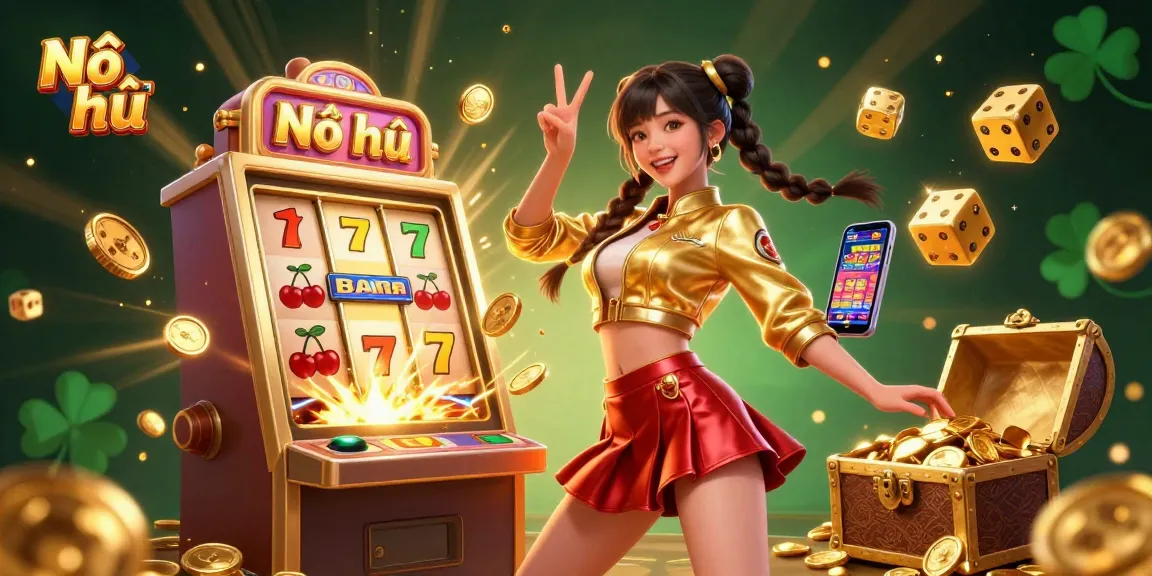 Engage with Nổ hũ jackpot excitement featuring vibrant scenes of slot games.