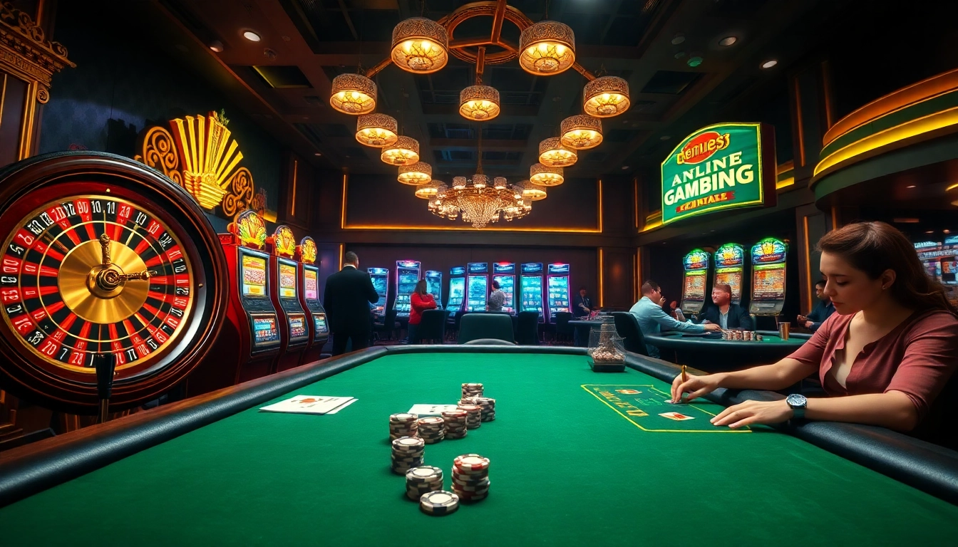 Experience the luxury of trang cá cược uy tín with exciting casino visuals featuring roulette, slots, and poker action.