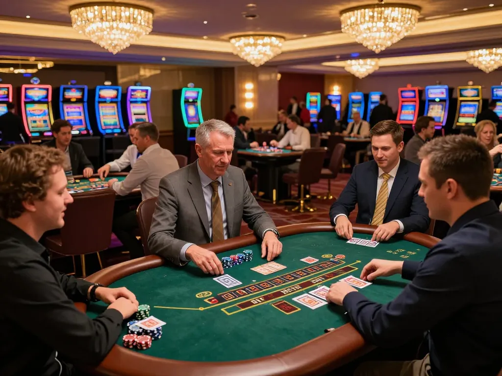 Players enjoying blackjack at DH88a casino, showcasing excitement and strategy in gameplay.