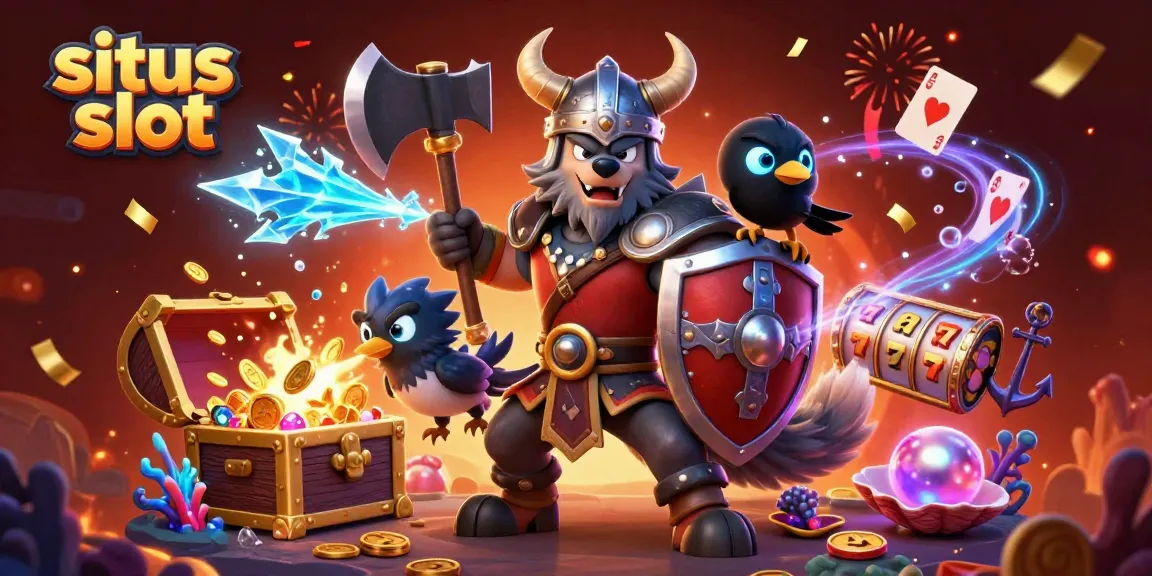 Spin the luckiest situs slot with vibrant characters and thrilling casino elements.