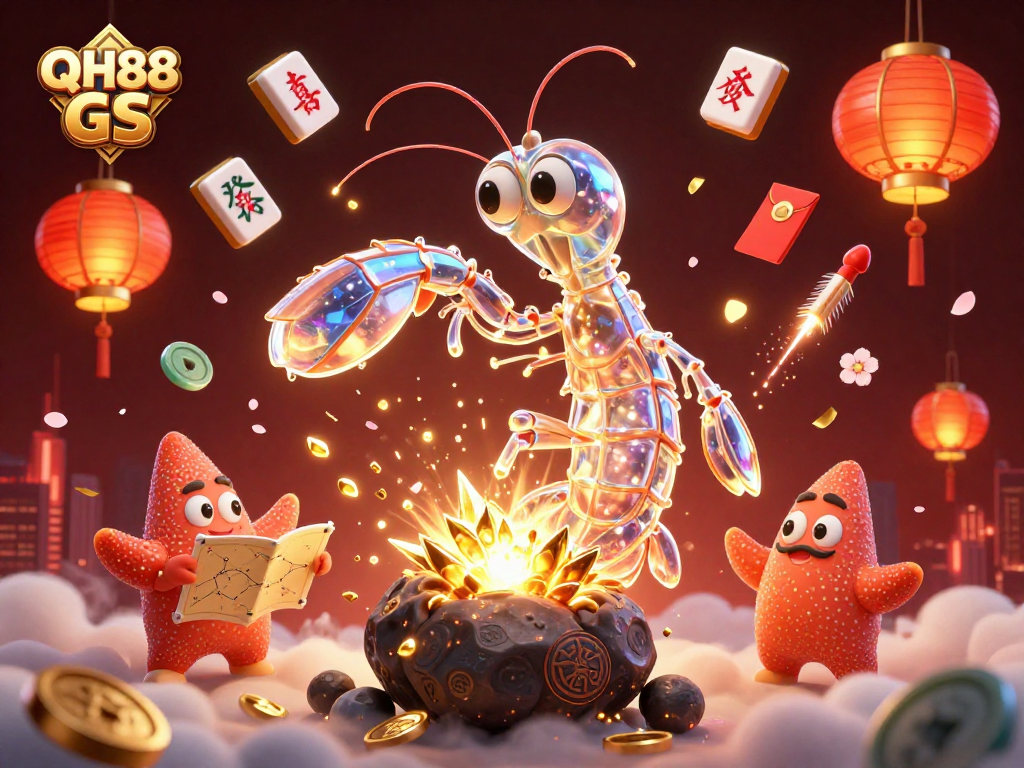 Engage with QH88 GS as the galactic mantis shrimp triumphs in this vibrant casino scene.