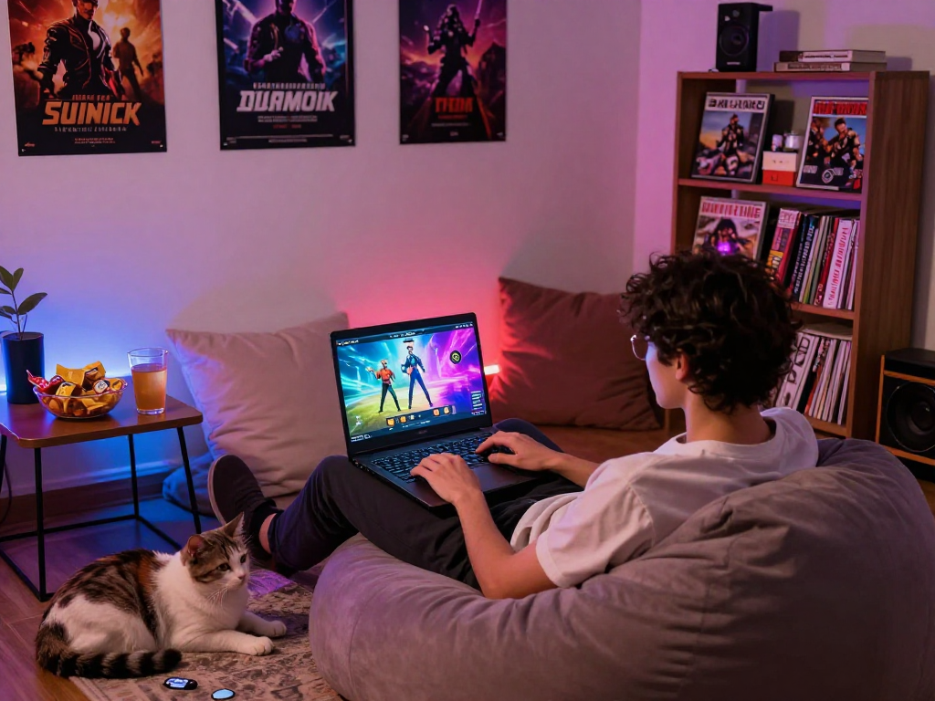 Enjoy a vibrant porn game online in a cozy, inviting gaming space.