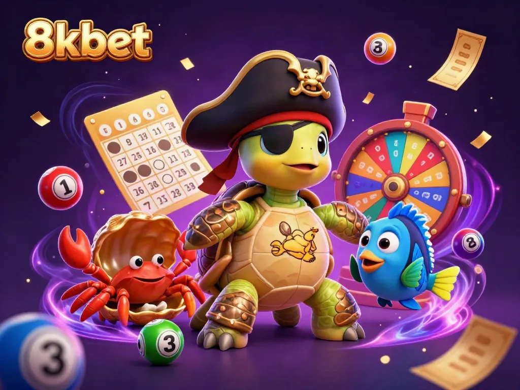 Engage with the 8xbet experience featuring a pirate turtle and lucky game elements for exciting online betting.