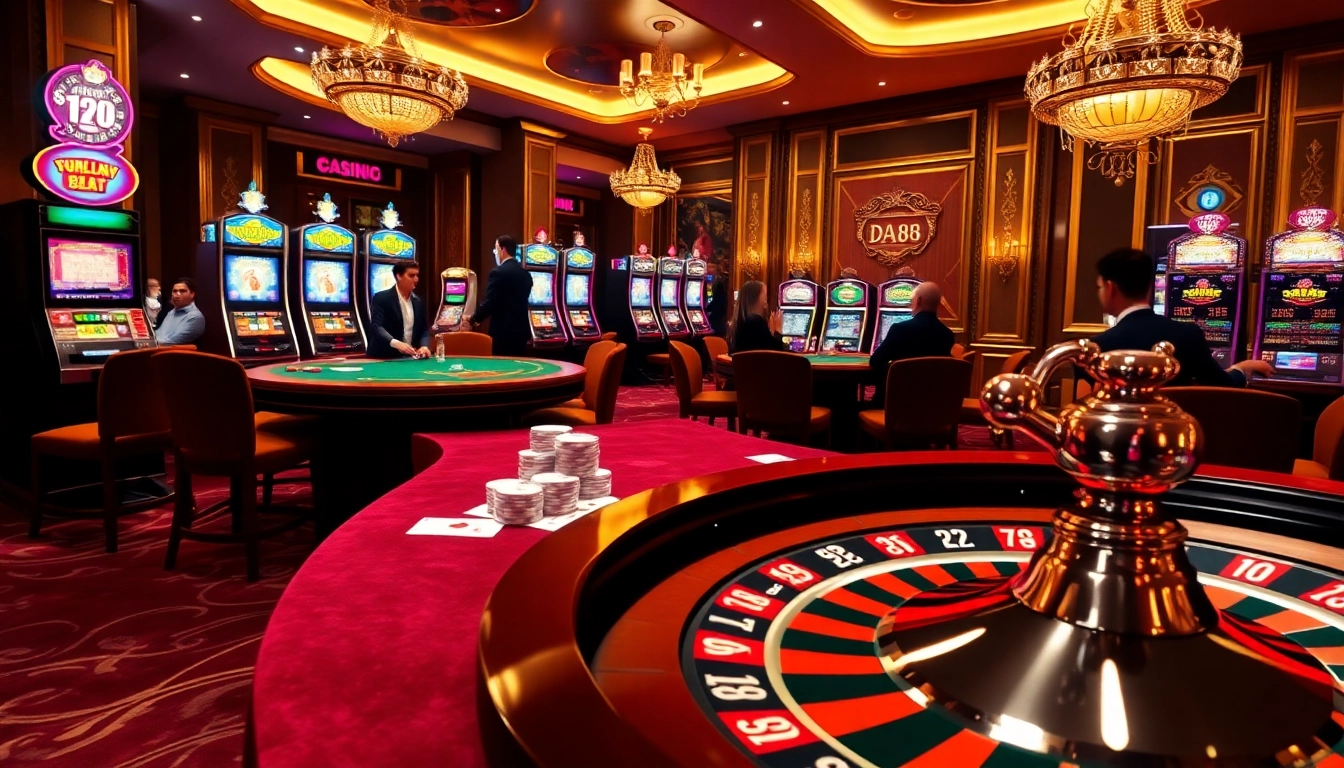 Experience the thrill of gambling at DA88's main site with vibrant slots and poker action.