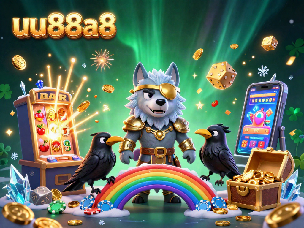 uu88a8 enhances your chances as Odin with ravens on a jackpot-filled journey in a vibrant casino.