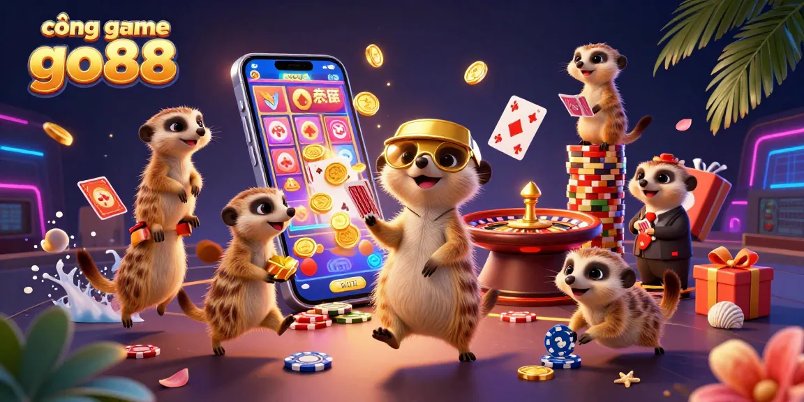 Engage in fun and thrilling gameplay at cổng game go88, where meerkats run a colorful casino.