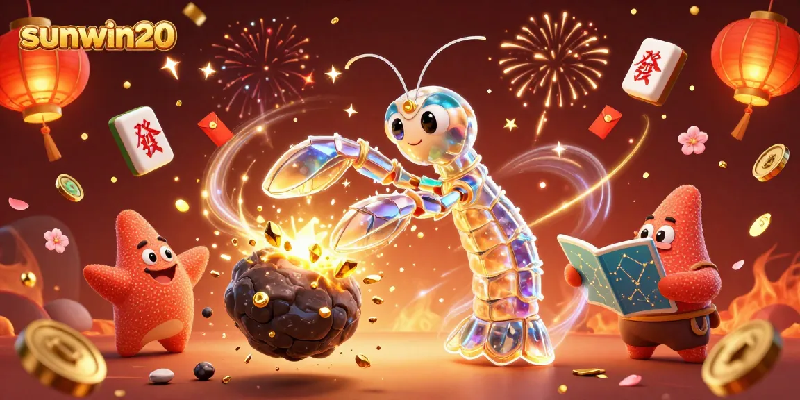 Engage with sunwin20 as the mantis shrimp unleashes gold coins in this exciting casino scene.