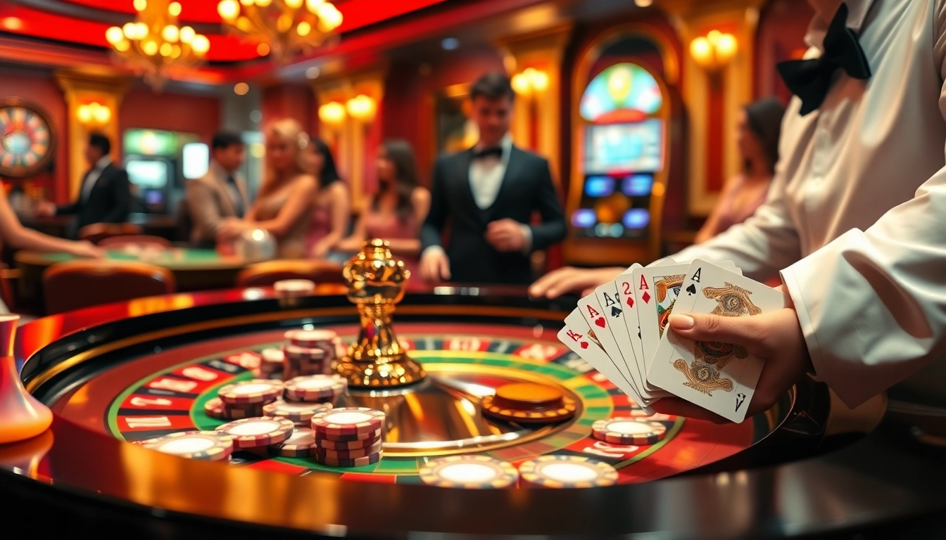 Players enjoy a thrilling game at the luxurious casino table featured on rikvip.gb.net.