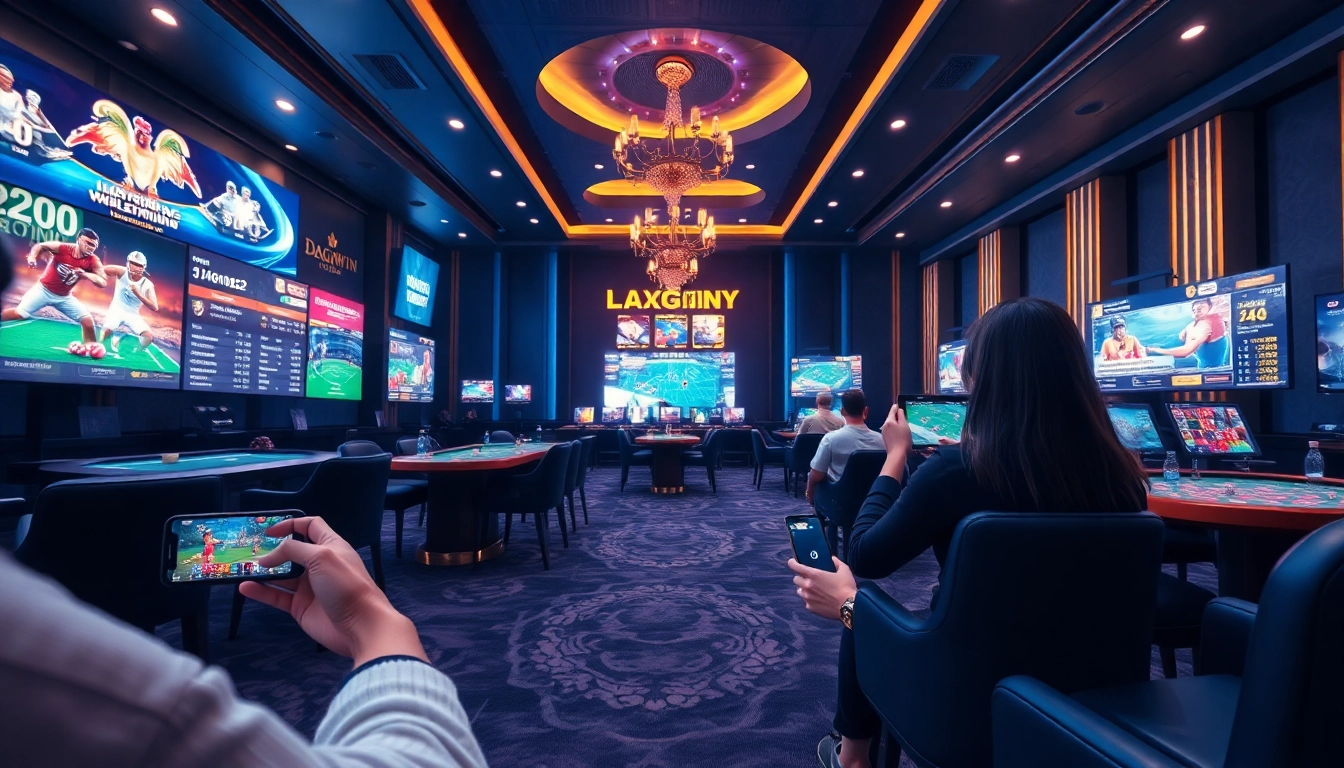 Experience thrilling online betting at dagawin.live with engaging visuals of casino games and sports.