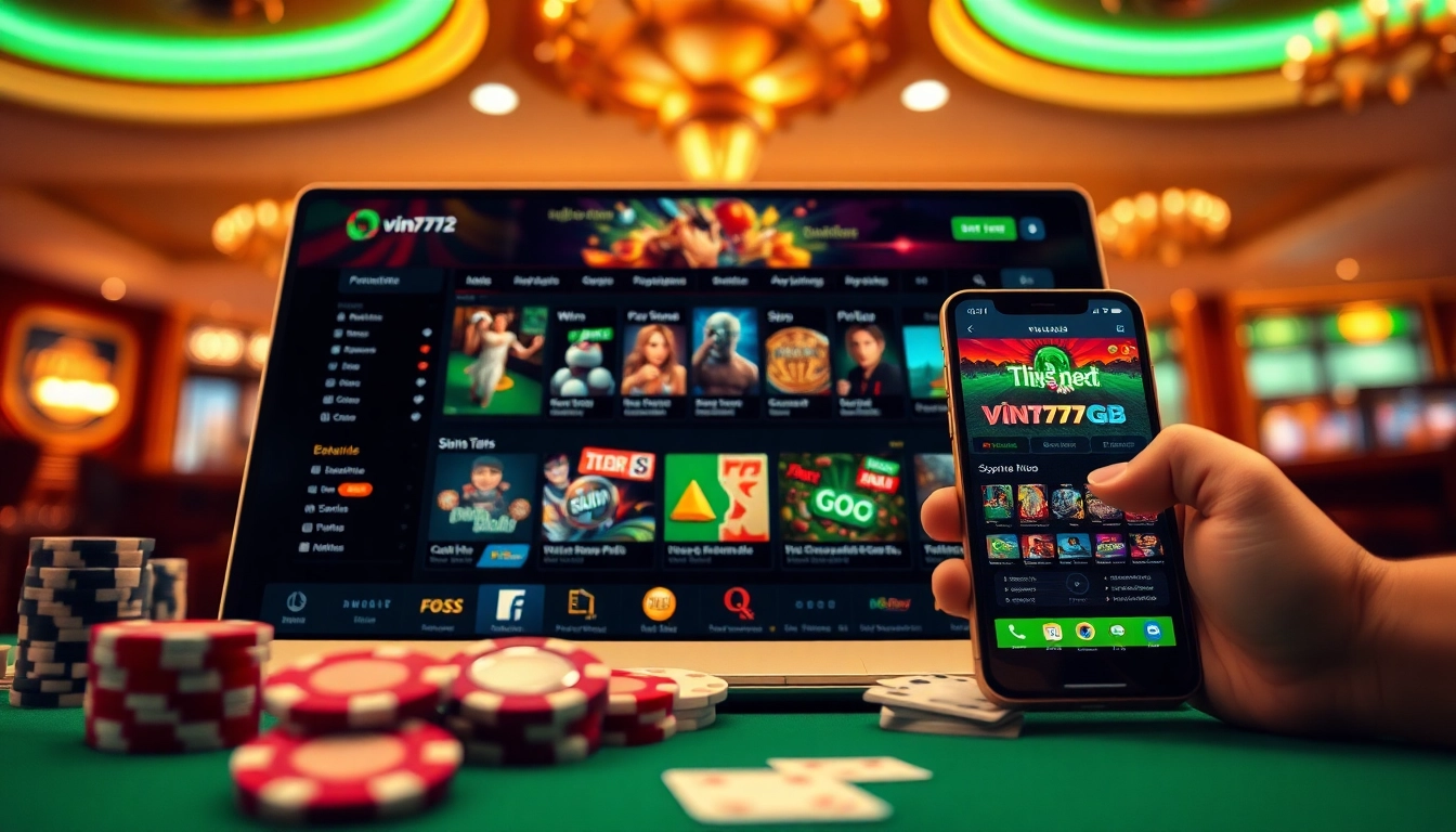 Explore the excitement of online gambling at vin777.gb.net with a vibrant gaming interface that highlights various games and promotions.