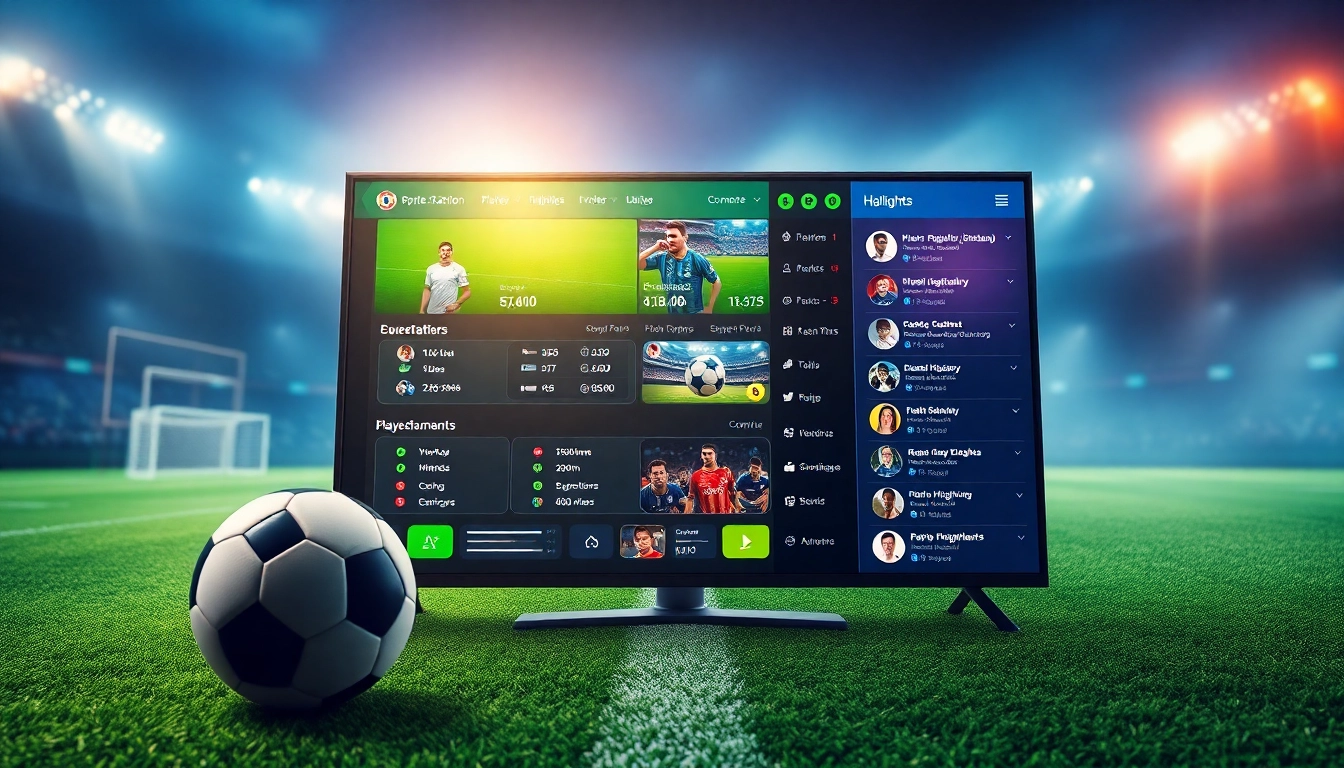 Vibrant streaming interface for joemadfan.com showcasing live football match highlights and community interaction.